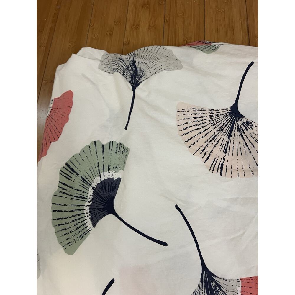 IKEA Tovsippa White Floral Full Duvet Cover 88 x 82” Cotton Botanical